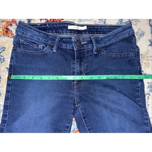 Levis 711 Women's Size 27 Skinny Denim Blue Jeans Pants Stretch - Picture 10 of 12